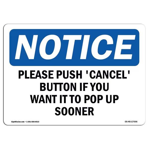 Safety Sign, OSHA Notice, 10